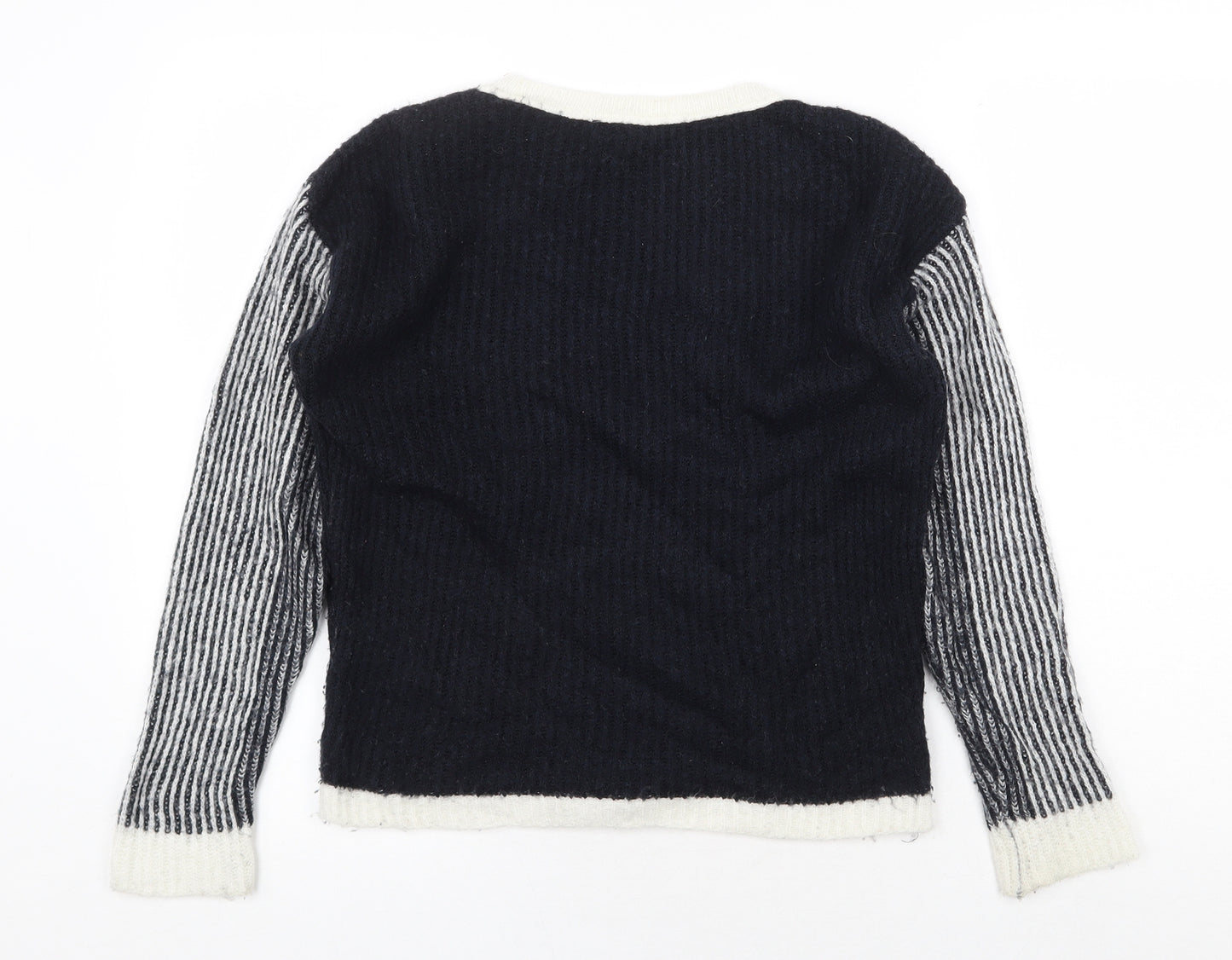 Atmosphere Womens Blue Round Neck Acrylic Pullover Jumper Size 6