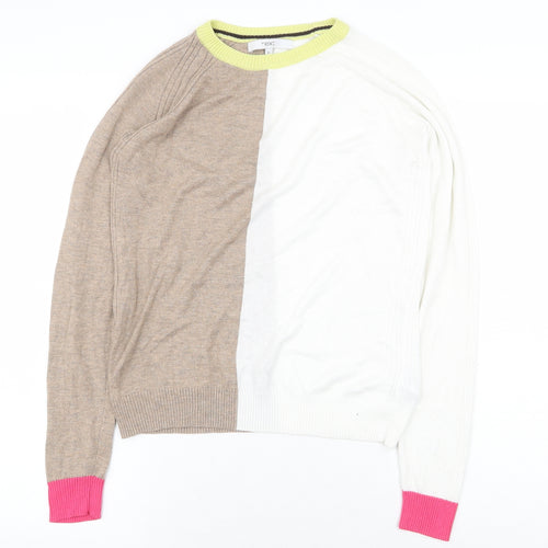 NEXT Womens Multicoloured Round Neck Polyester Pullover Jumper Size XS