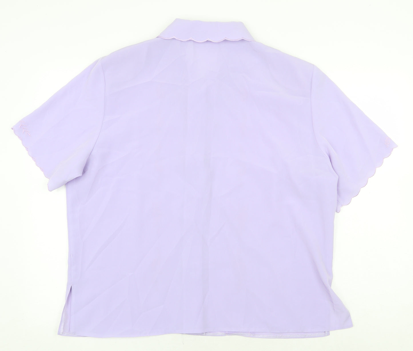 ROXY Womens Purple Polyester Basic Button-Up Size 20 Collared