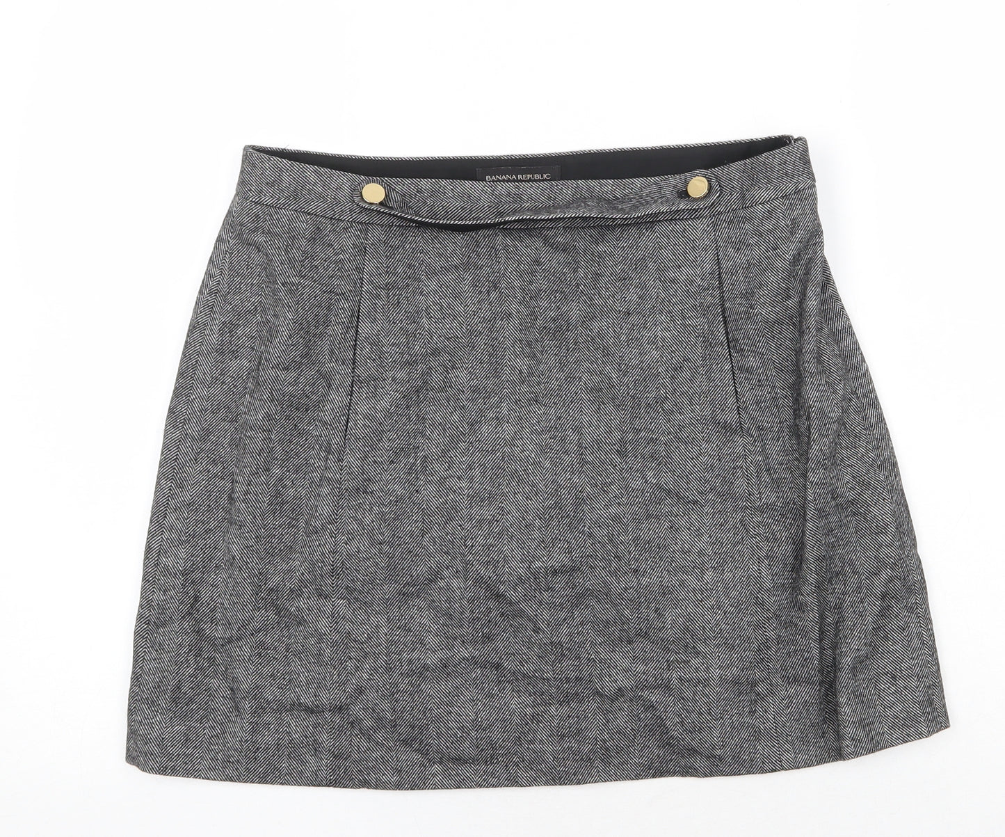 Banana Republic Womens Grey Wool Straight & Pencil Skirt Size 6 Zip