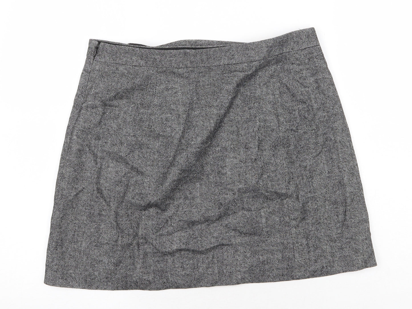 Banana Republic Womens Grey Wool Straight & Pencil Skirt Size 6 Zip