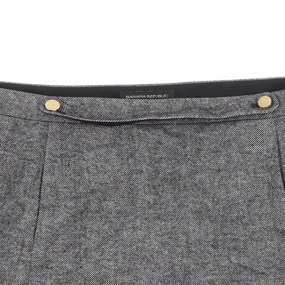 Banana Republic Womens Grey Wool Straight & Pencil Skirt Size 6 Zip