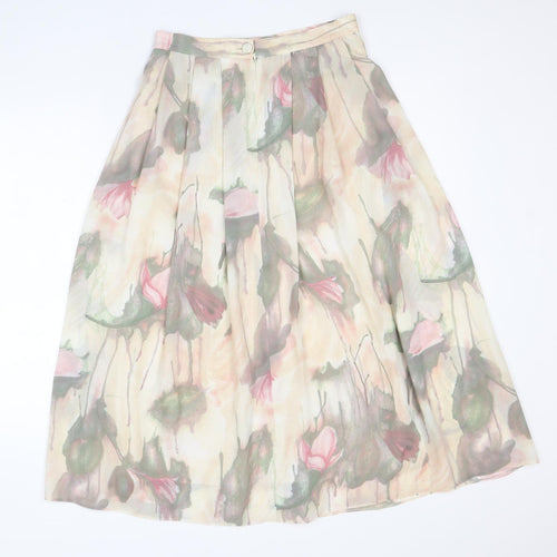 Reflections Womens Multicoloured Floral Polyester Tulip Skirt Size 12 Zip