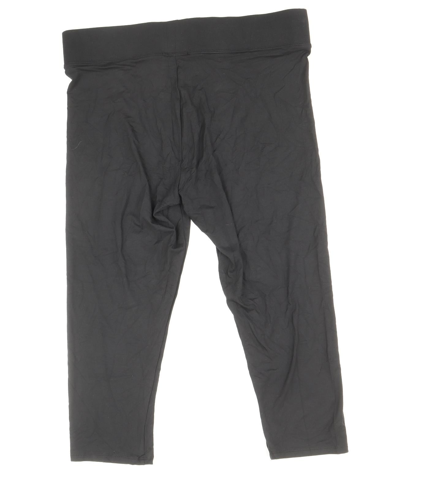 Marks and Spencer Womens Black Viscose Cropped Leggings Size 16