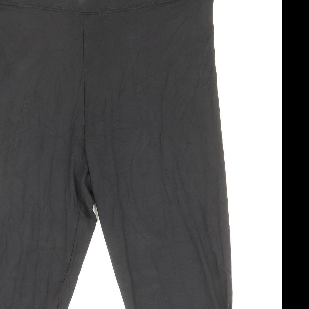 Marks and Spencer Womens Black Viscose Cropped Leggings Size 16