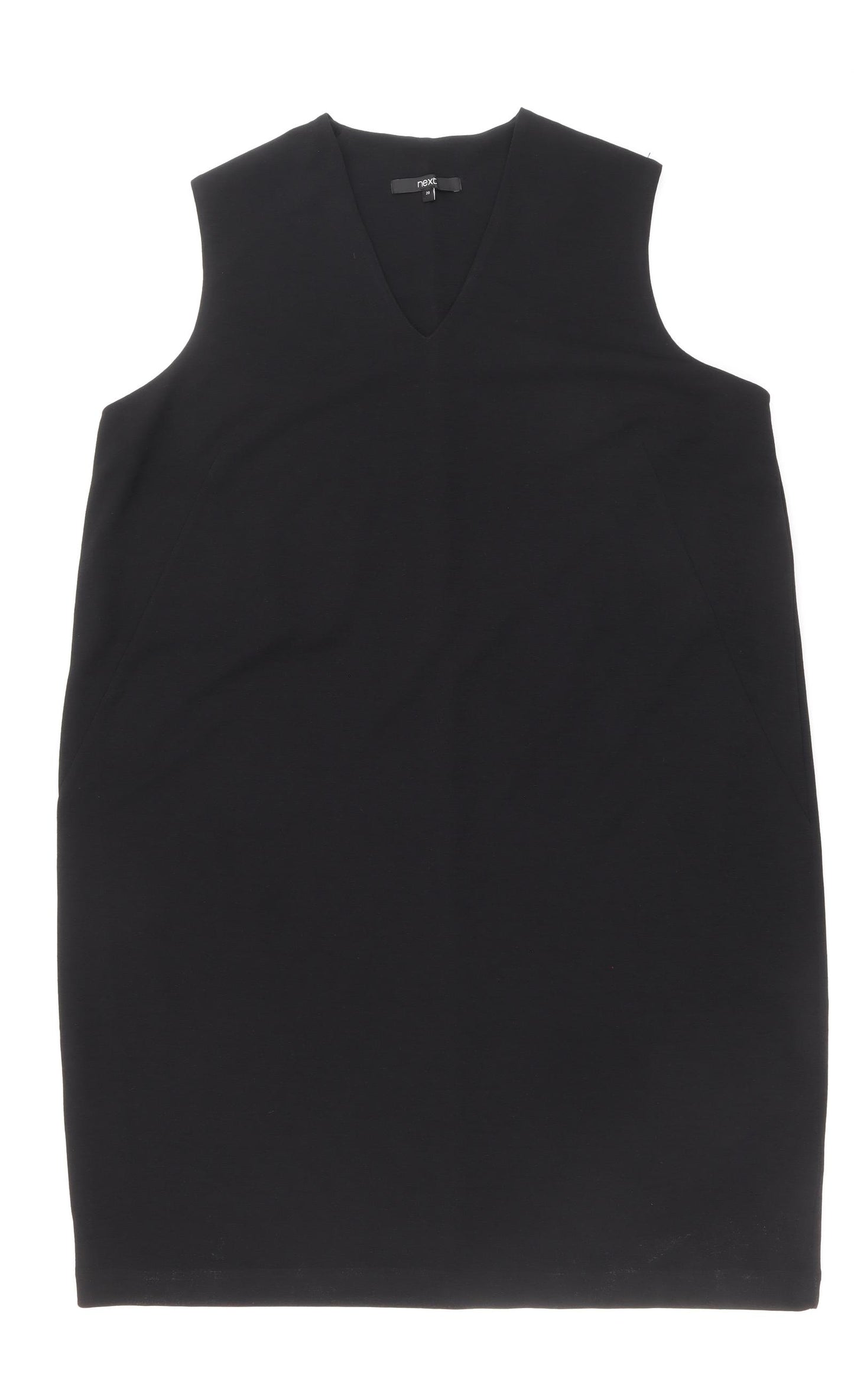 NEXT Womens Black Polyester A-Line Size 20 V-Neck Pullover