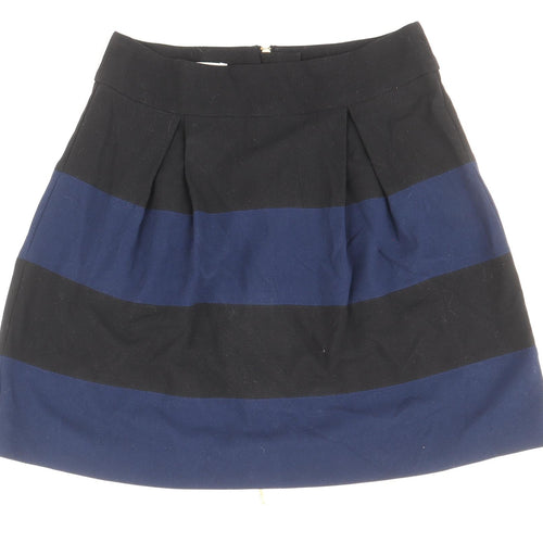 Kookai Womens Blue Polyester Tulip Skirt Size 8 Zip - Colourblock