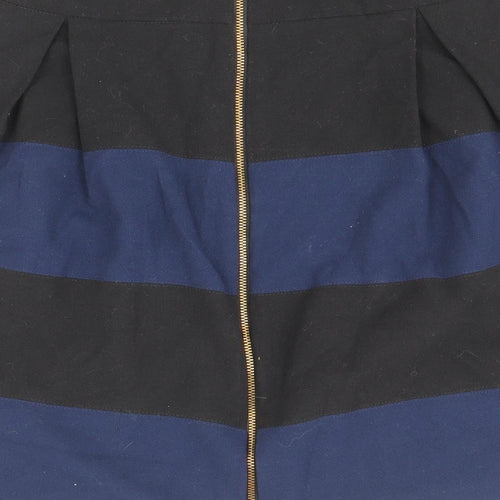 Kookai Womens Blue Polyester Tulip Skirt Size 8 Zip - Colourblock
