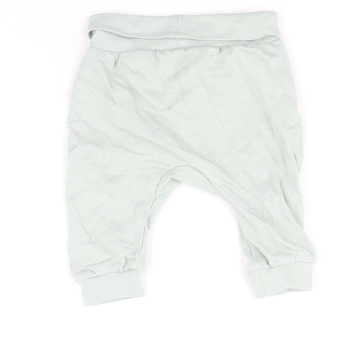 H&M Boys Blue 100% Cotton Jogger Trousers One Size Pullover