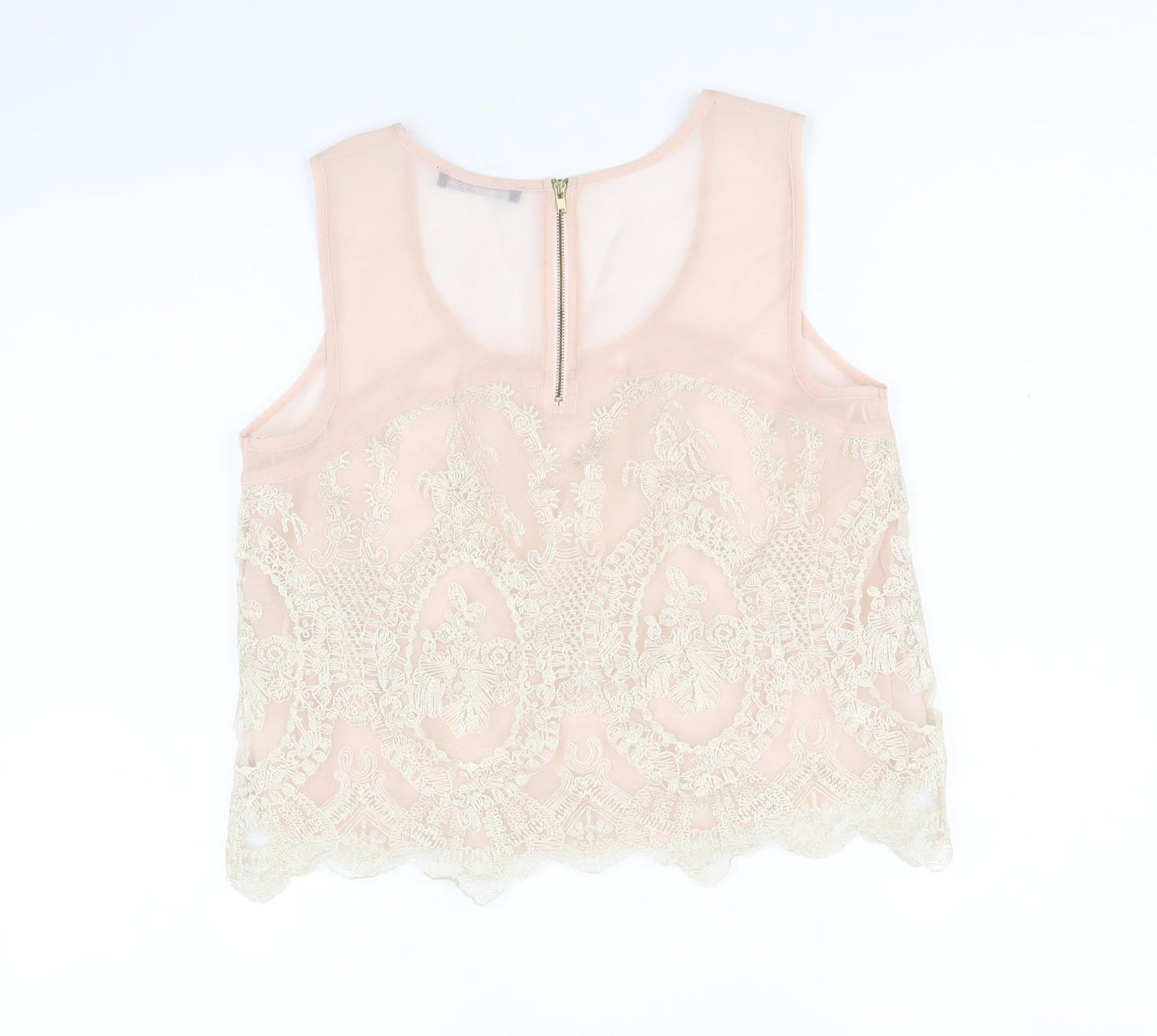 Atmosphere Womens Pink Polyester Basic Blouse Size 12 Square Neck