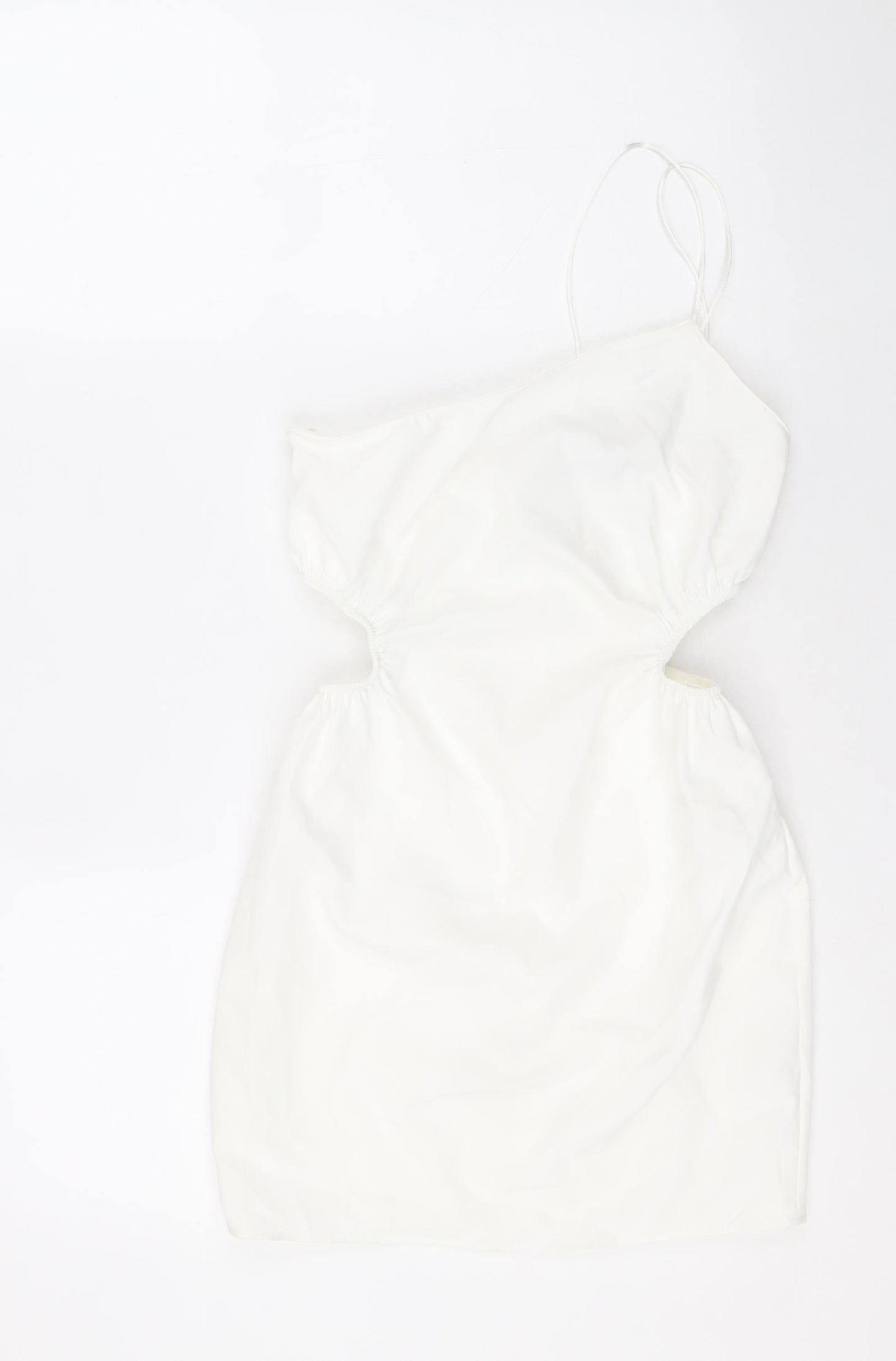 Zara Womens White Polyester Mini Size XS Square Neck Zip