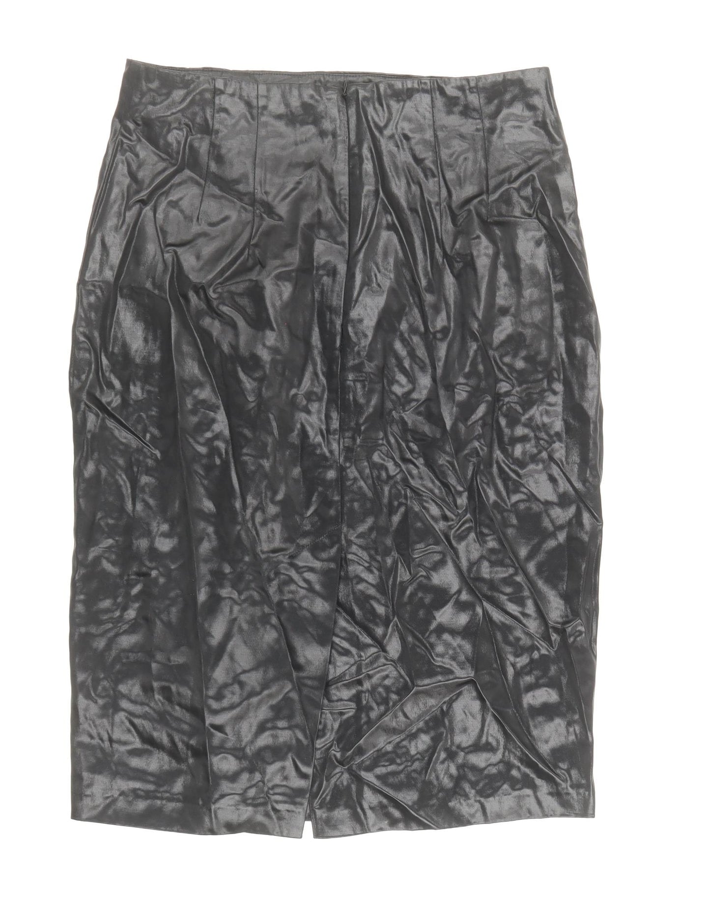 French Connection Womens Black Cotton Straight & Pencil Skirt Size 10 Zip