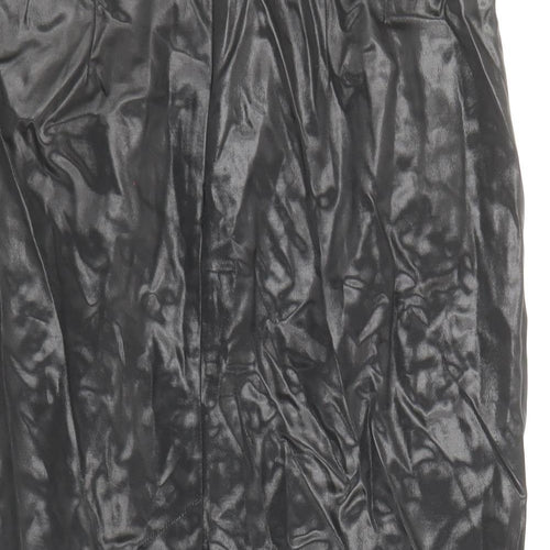 French Connection Womens Black Cotton Straight & Pencil Skirt Size 10 Zip