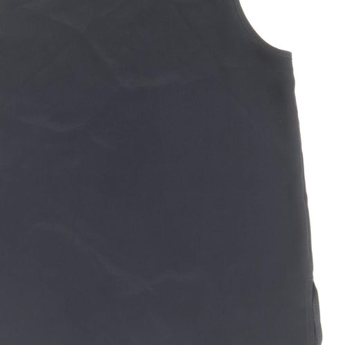 Elsie Womens Blue Polyester Basic Tank Size 10 Round Neck