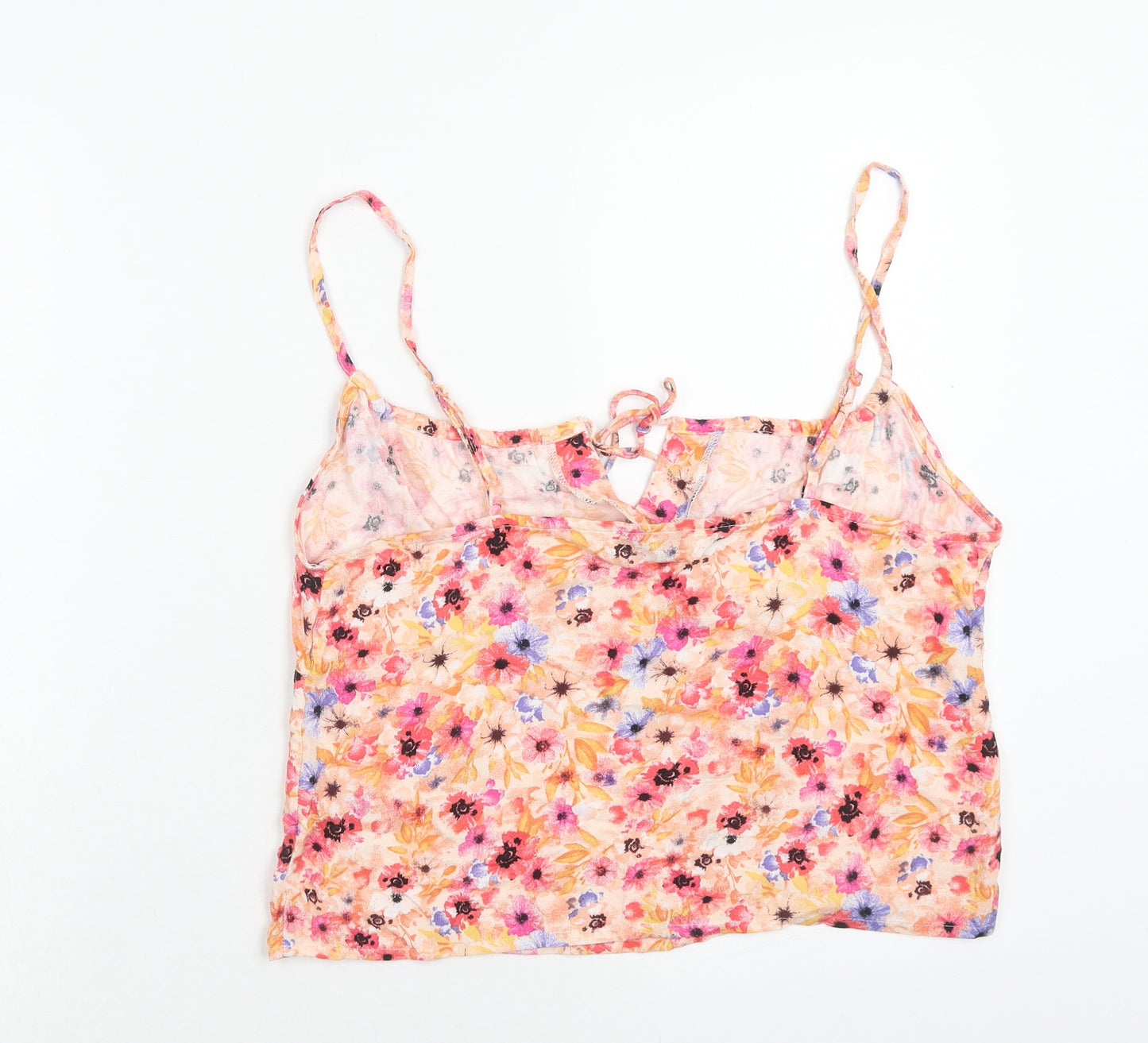 Primark Womens Multicoloured Floral Viscose Camisole Tank Size 14 Scoop Neck
