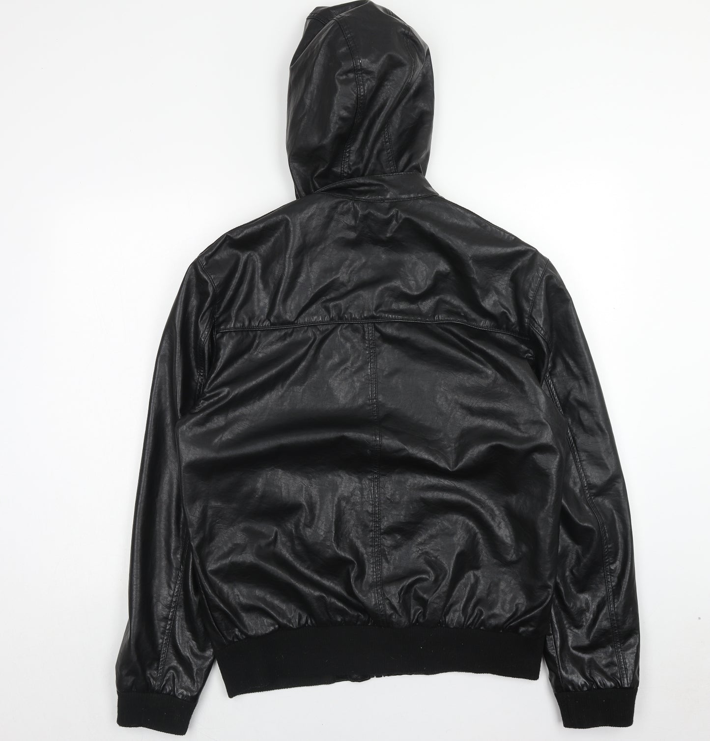 Ecko Unltd. Mens Black Bomber Jacket Jacket Size L Zip