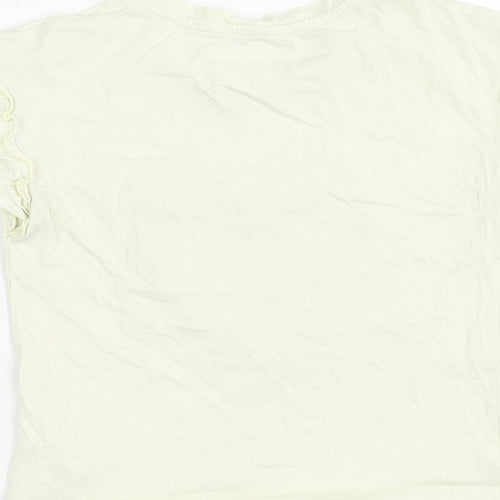 Primark Girls Ivory Cotton Basic T-Shirt Size 3-4 Years Round Neck Pullover - Best Day Ever!
