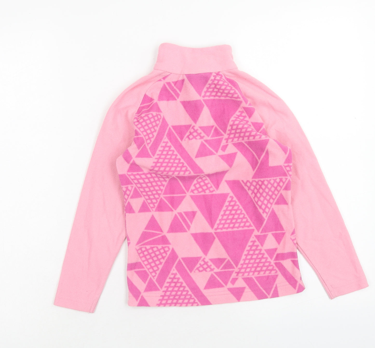 Mountain Warehouse Girls Pink Geometric Polyester Pullover Sweatshirt Size 5-6 Years Zip