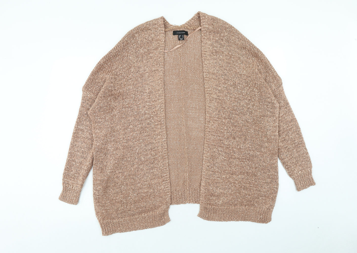 Atmosphere Womens Brown V-Neck Cotton Cardigan Jumper Size 12