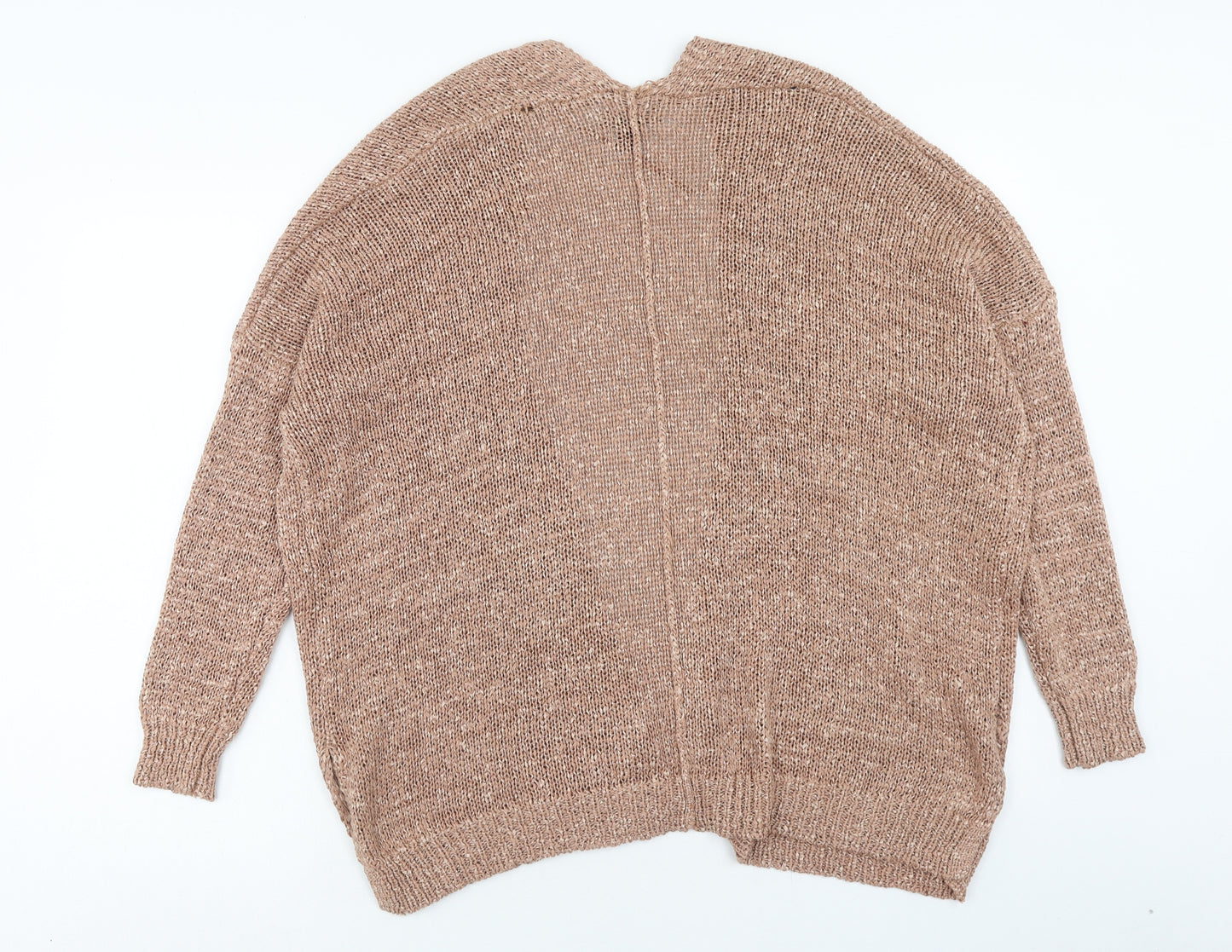 Atmosphere Womens Brown V-Neck Cotton Cardigan Jumper Size 12