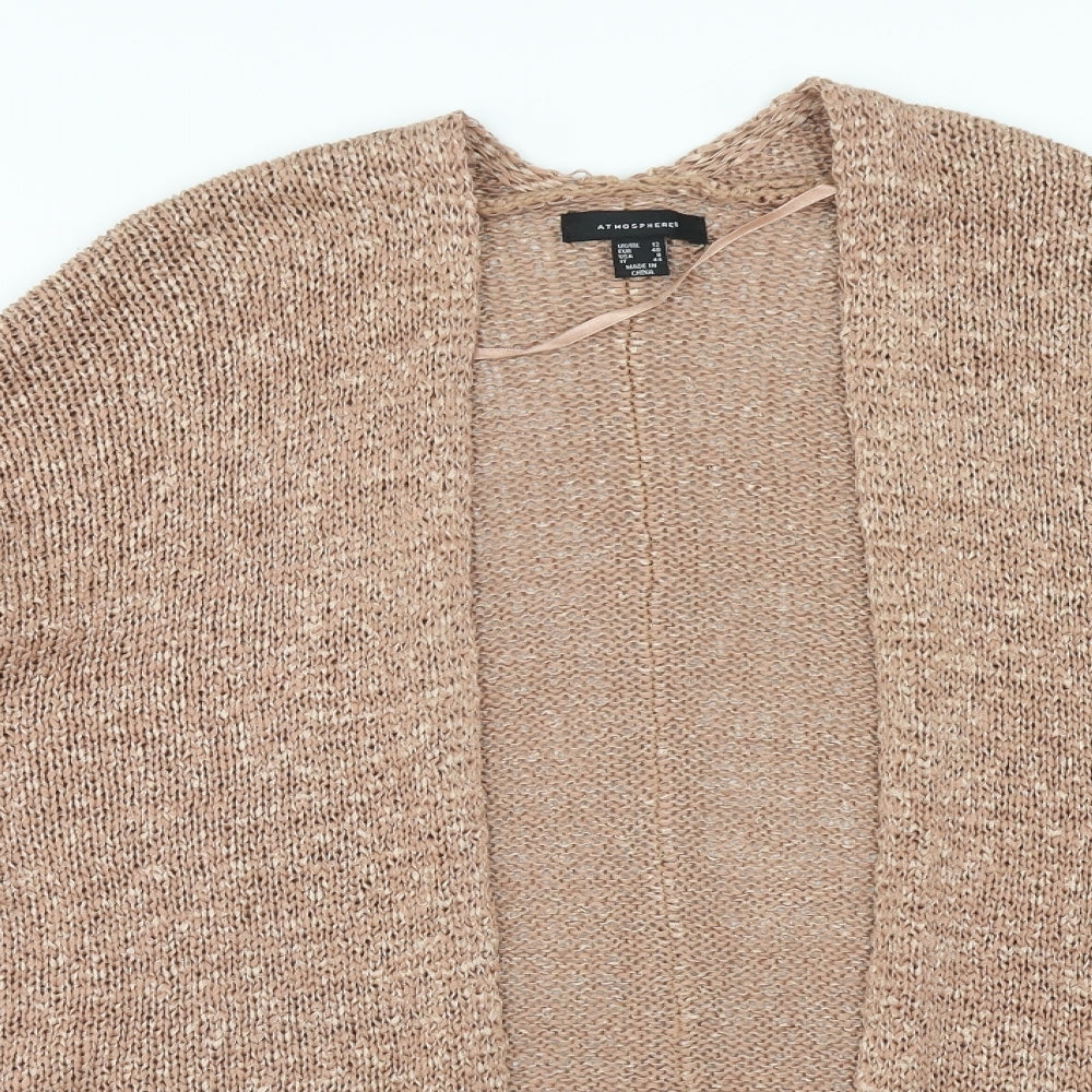 Atmosphere Womens Brown V-Neck Cotton Cardigan Jumper Size 12