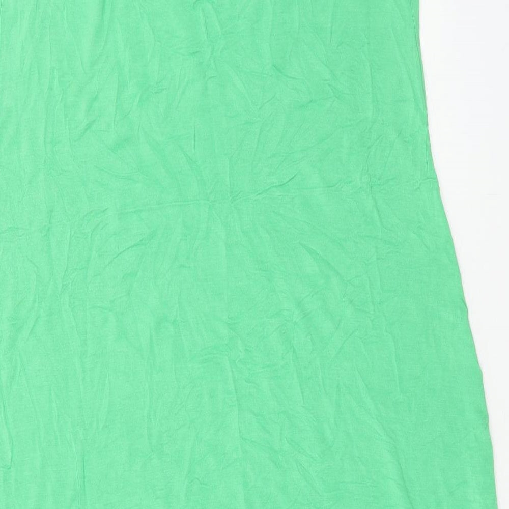 TU Womens Green Viscose Tank Dress Size 16 Round Neck Pullover