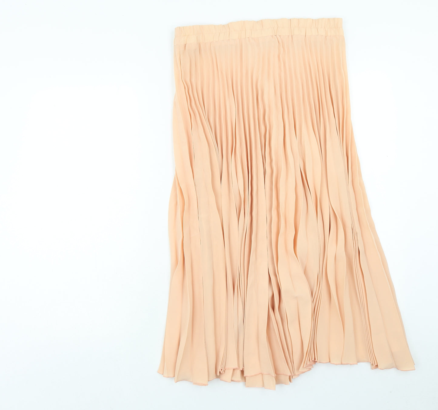 Preworn Womens Pink Polyester Pleated Skirt Size 16