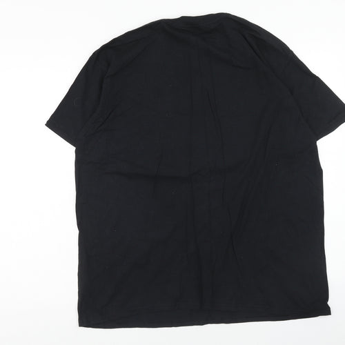 Gildan Mens Black Cotton T-Shirt Size L Round Neck - The Last of Us