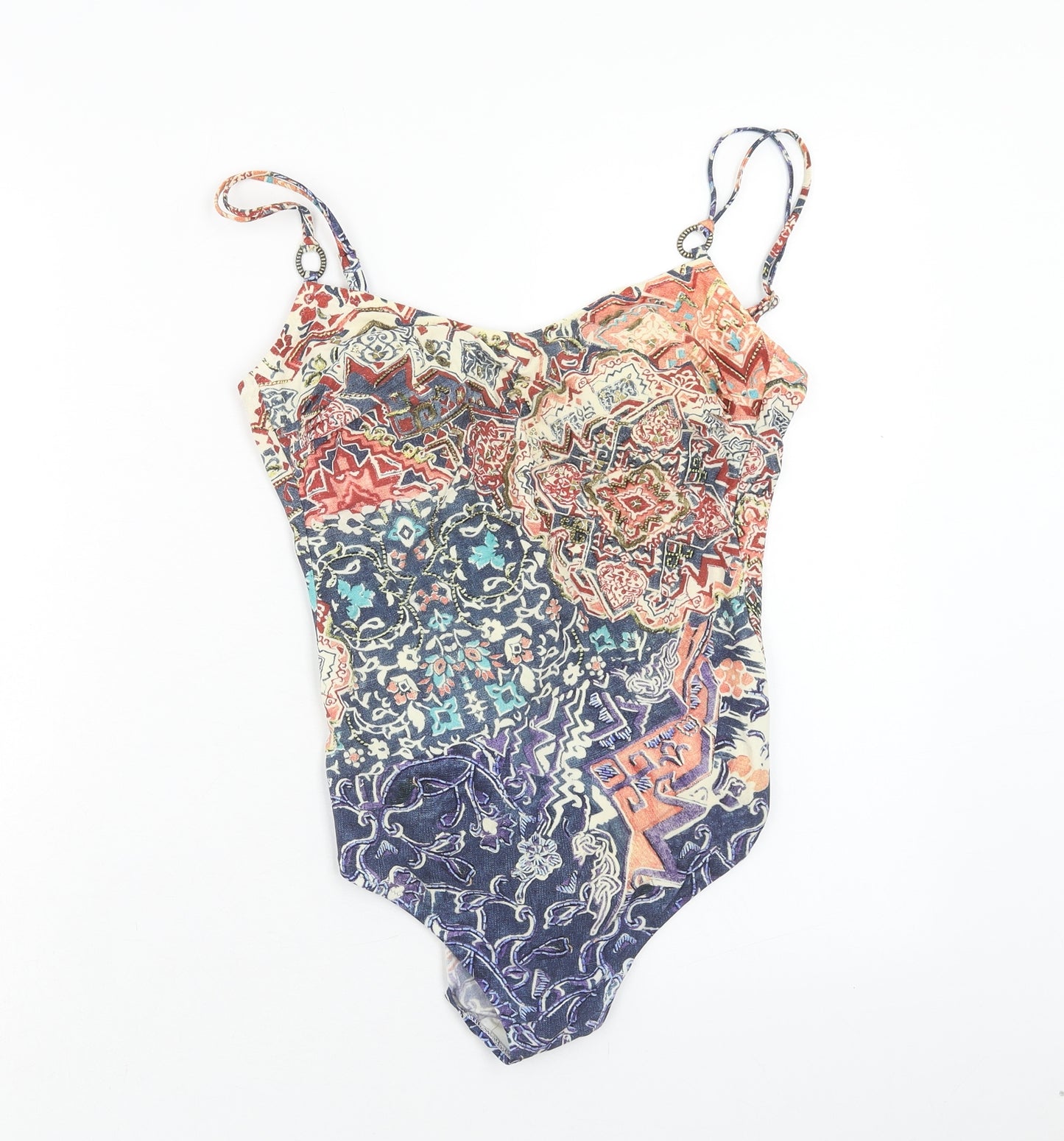 Maryan Mehlhorn Womens Multicoloured Geometric Polyamide One Piece Size 14