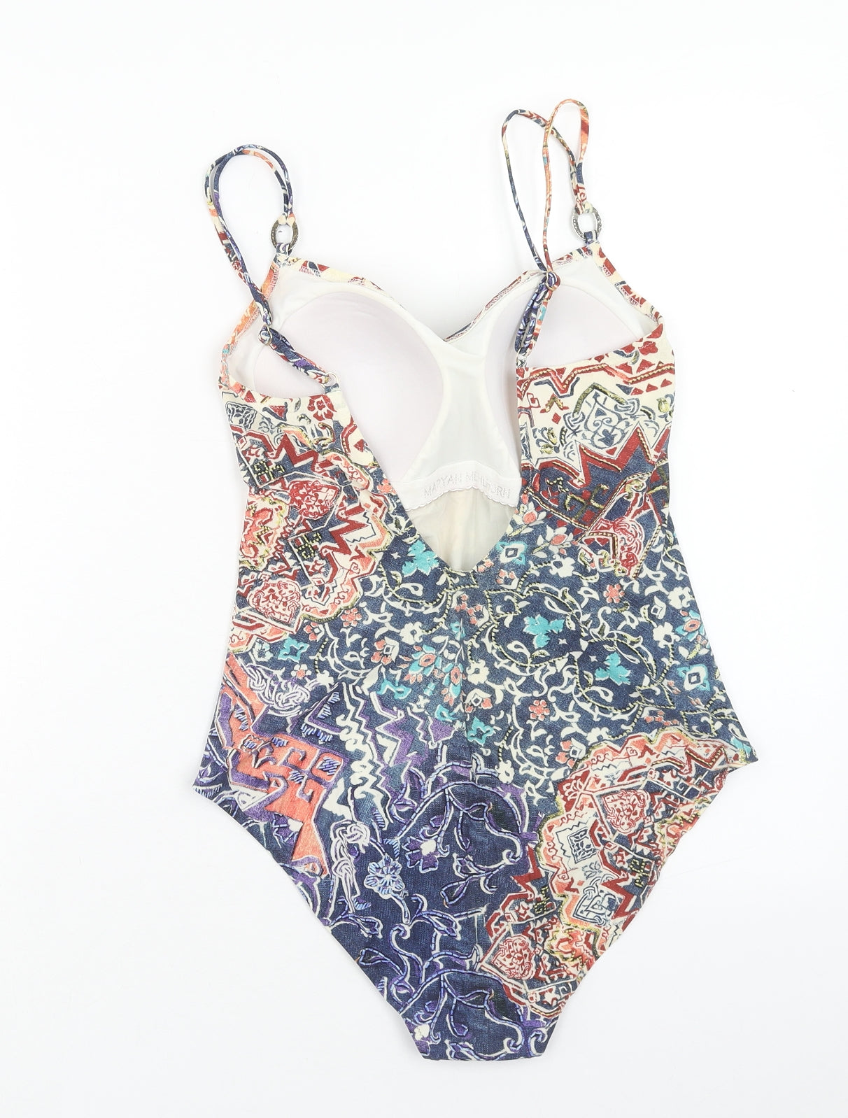 Maryan Mehlhorn Womens Multicoloured Geometric Polyamide One Piece Size 14