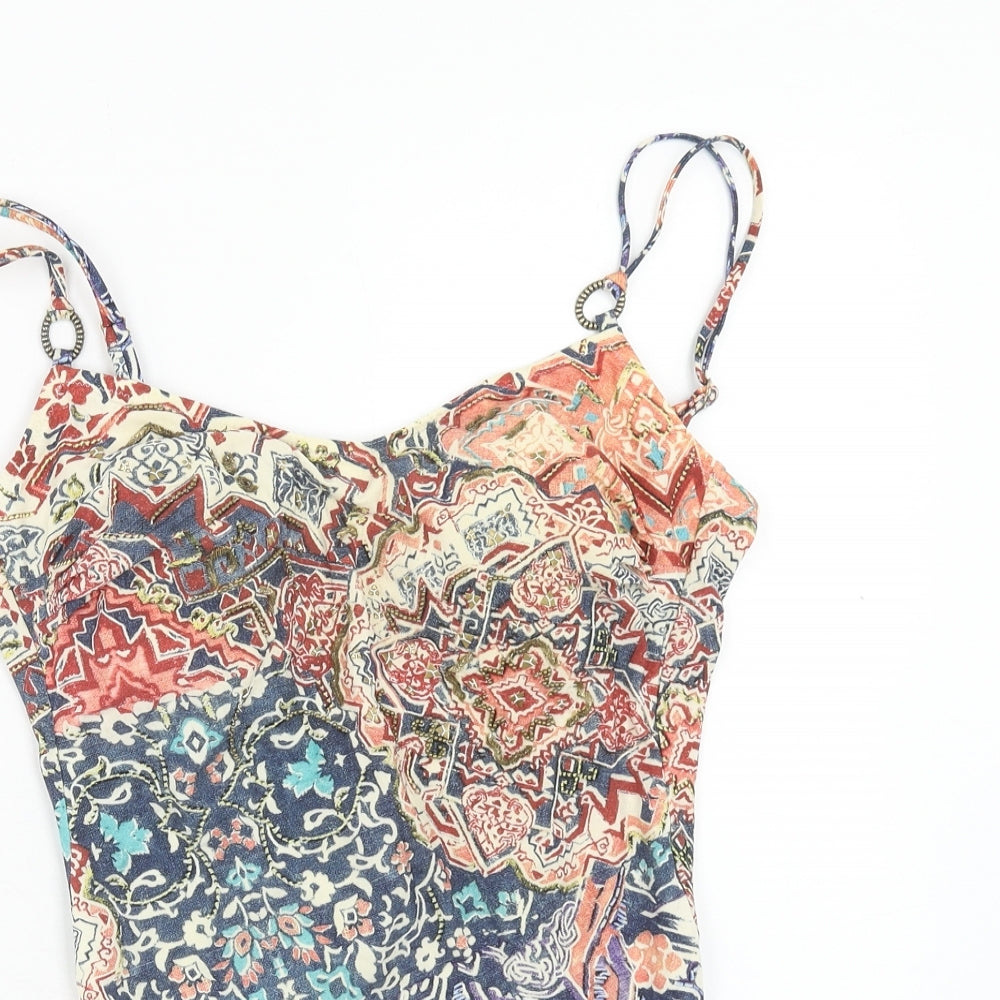 Maryan Mehlhorn Womens Multicoloured Geometric Polyamide One Piece Size 14