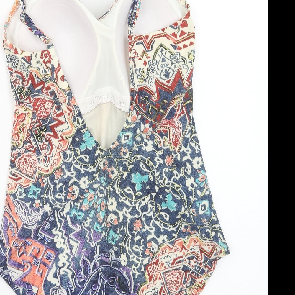 Maryan Mehlhorn Womens Multicoloured Geometric Polyamide One Piece Size 14
