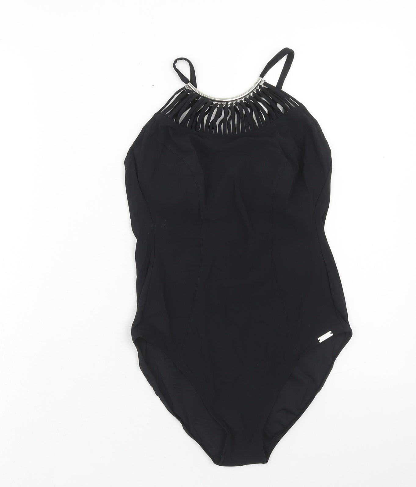 Maryan Mehlhorn Womens Black Polyamide One Piece Size 12