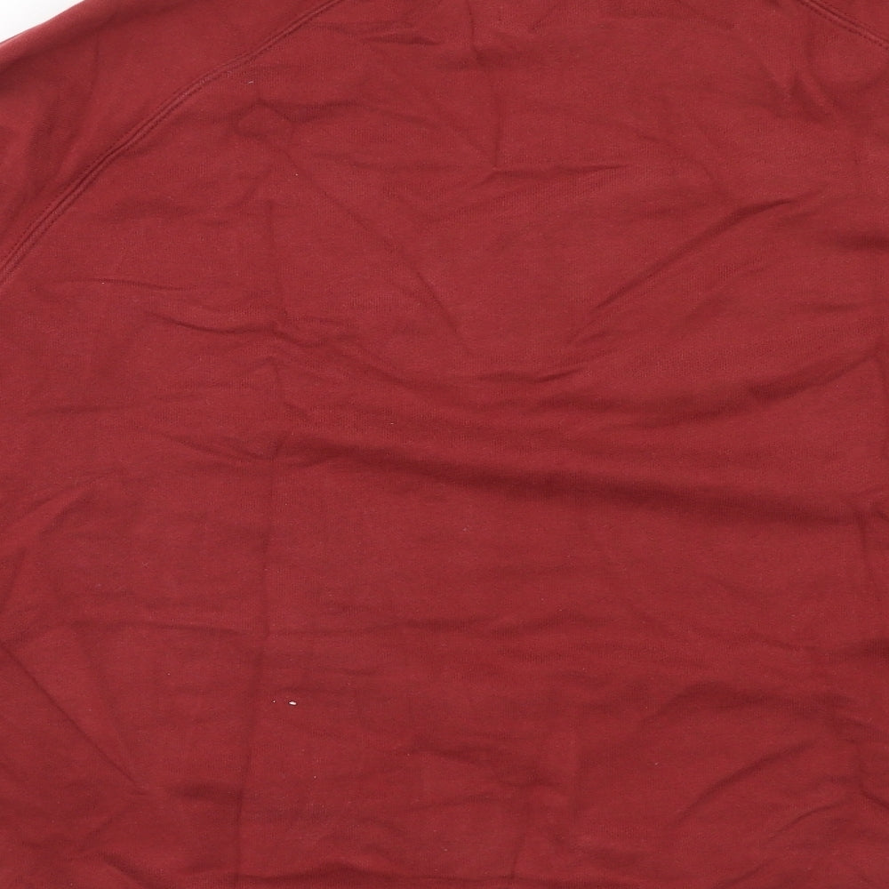Marks and Spencer Mens Red Cotton Pullover Sweatshirt Size XL