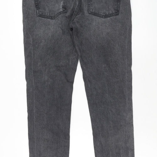 Topman Mens Grey Cotton Skinny Jeans Size 32 in L30 in Regular Button