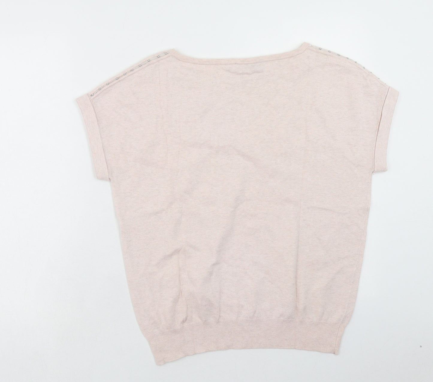 Mint Velvet Womens Pink Boat Neck Acrylic Pullover Jumper Size S