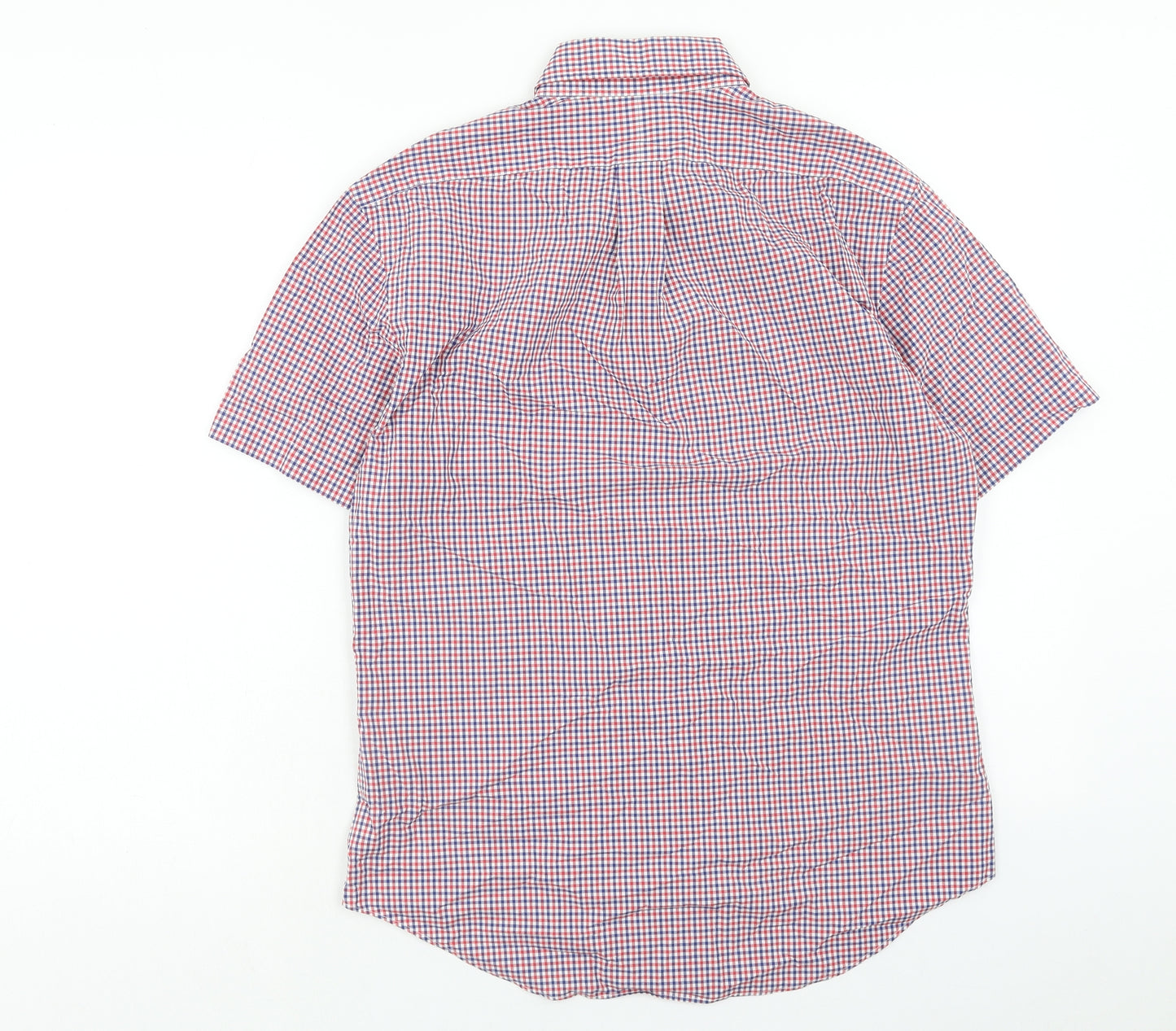 Ralph Lauren Mens Red Plaid Cotton Button-Up Size M Collared Button