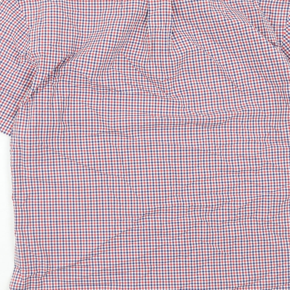 Ralph Lauren Mens Red Plaid Cotton Button-Up Size M Collared Button
