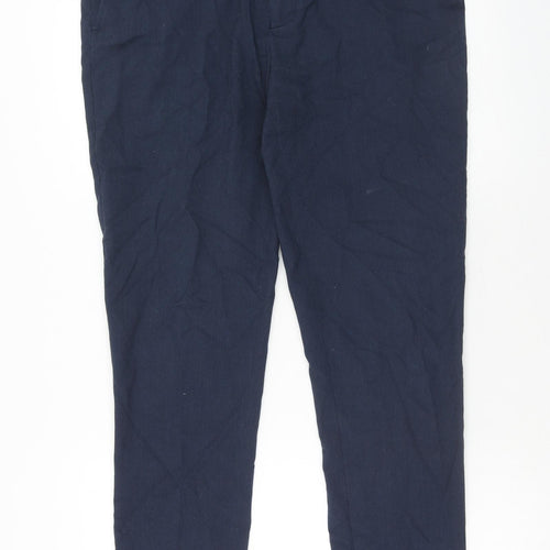New Look Mens Blue Polyester Trousers Size 34 in Regular Hook & Eye