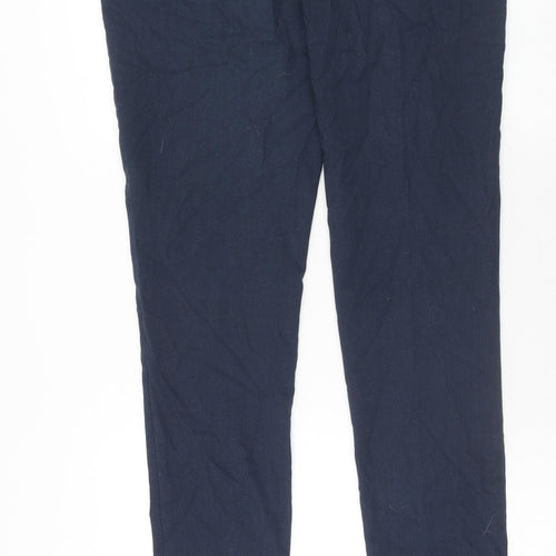 New Look Mens Blue Polyester Trousers Size 34 in Regular Hook & Eye