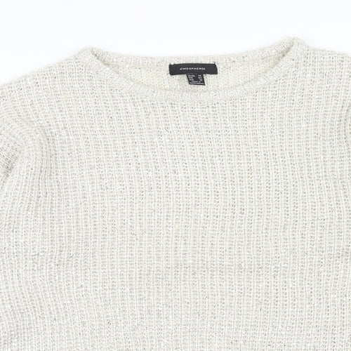 Atmosphere Womens Beige Round Neck Acrylic Pullover Jumper Size 14