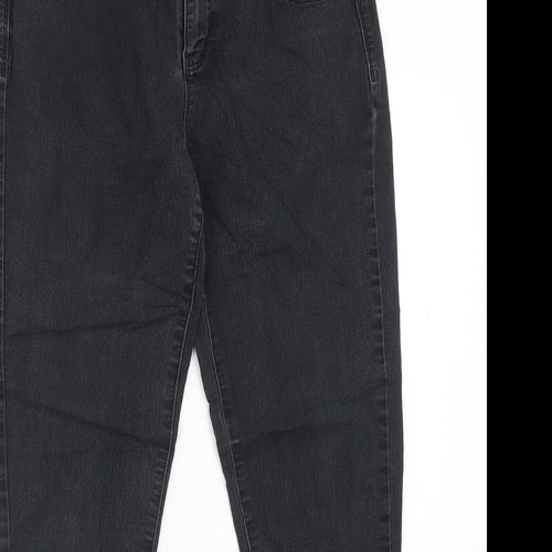 Denim & Co. Womens Black Cotton Skinny Jeans Size 12 Regular Zip