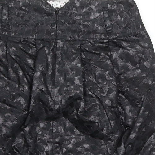 River Island Womens Black Geometric Polyester Tulip Skirt Size 6 Zip