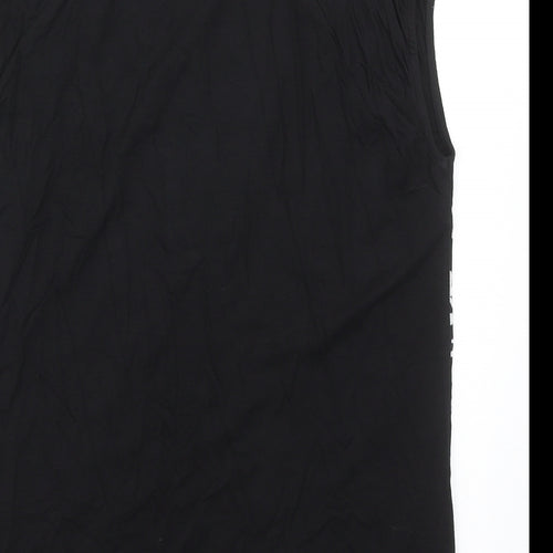 Louise FD Womens Black Geometric Polyester Basic Blouse Size S Boat Neck