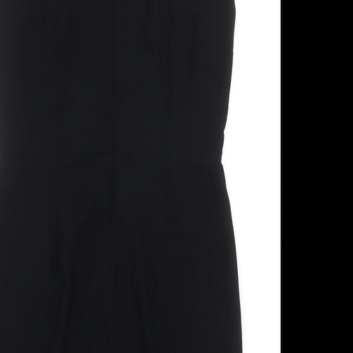 TFNC Womens Black Geometric Polyester A-Line Size M Round Neck Zip