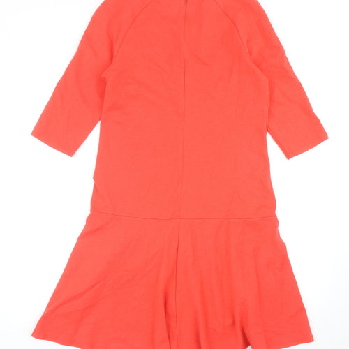 ESMARA Womens Red Cotton Trapeze & Swing Size S Round Neck Zip