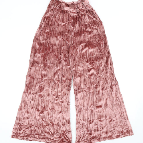 Topshop Womens Pink Polyester Dress Pants Trousers Size 6 Regular