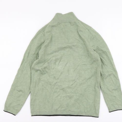 Sfera Womens Green High Neck Viscose Pullover Jumper Size S