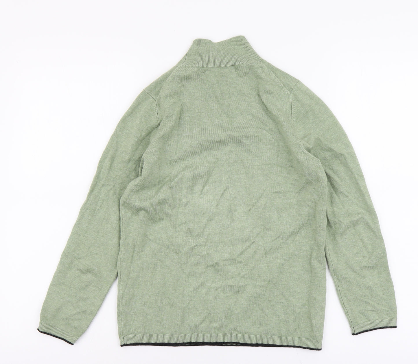 Sfera Womens Green High Neck Viscose Pullover Jumper Size S