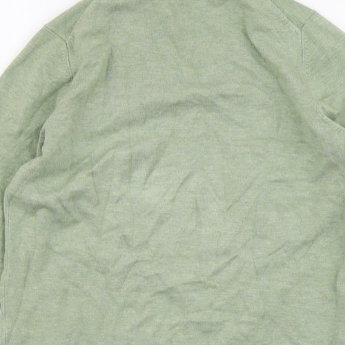 Sfera Womens Green High Neck Viscose Pullover Jumper Size S